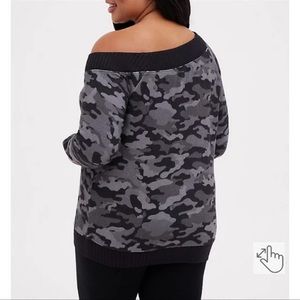 Torrid camo sweater